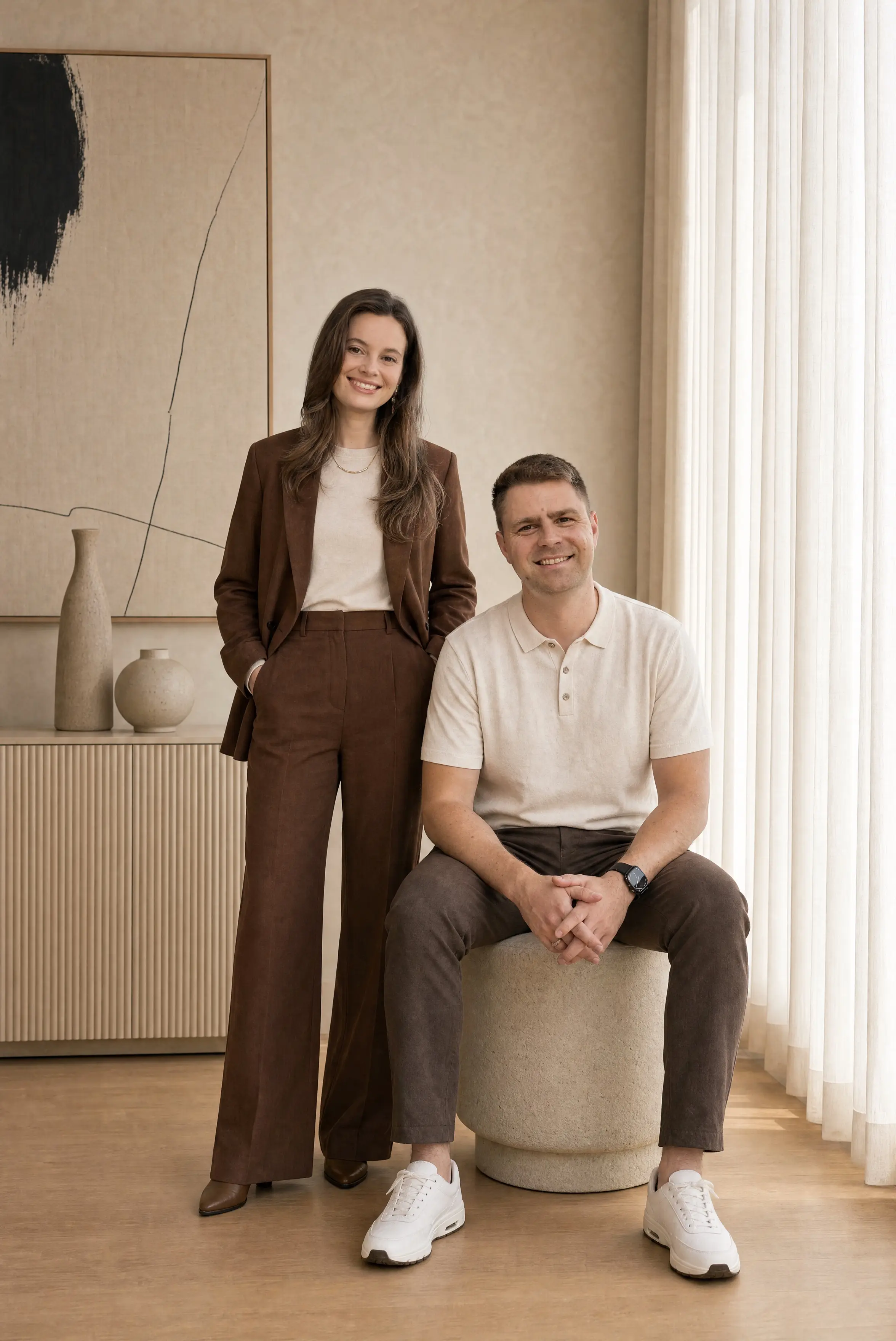 Olviia and Mykhailo Bihan, founders of Bihan Architects